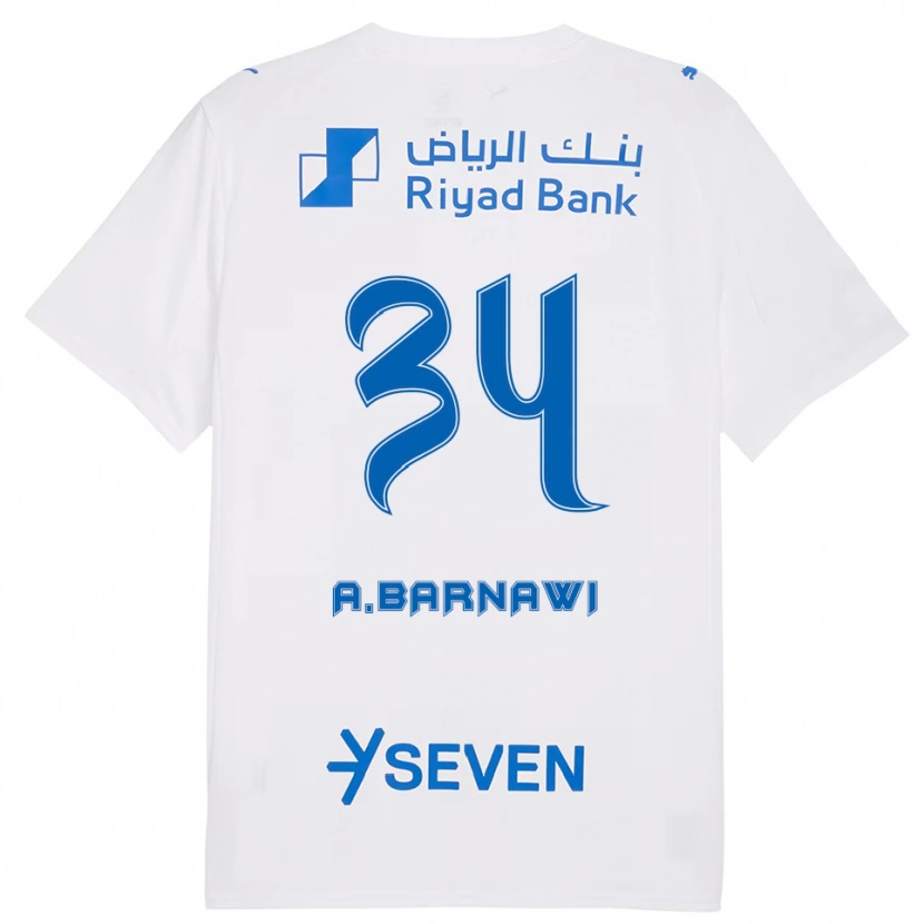 Danxen Herren Abdulsalam Barnawi #34 Weiß Blau Auswärtstrikot Trikot 2025/26 T-Shirt Schweiz