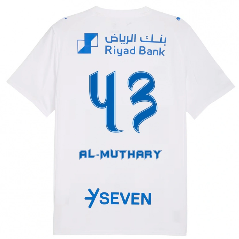 Danxen Herren Saad Al-Mutairi #43 Weiß Blau Auswärtstrikot Trikot 2025/26 T-Shirt Schweiz