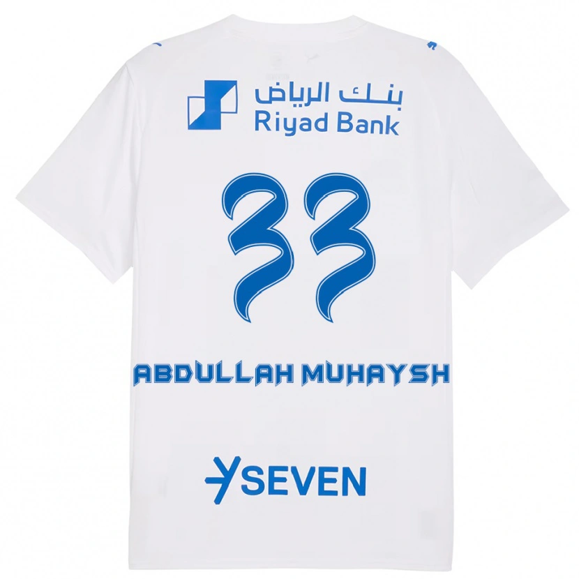Danxen Herren Mohammed Abdullah Muhaysh #33 Weiß Blau Auswärtstrikot Trikot 2025/26 T-Shirt Schweiz
