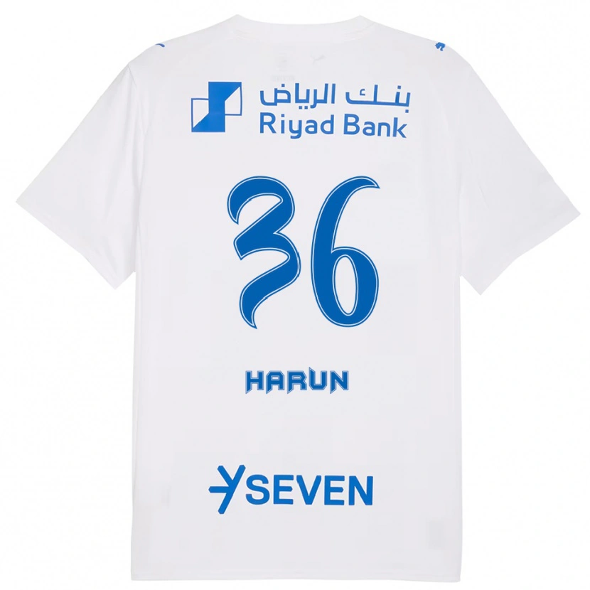 Danxen Herren Saud Haroun #36 Weiß Blau Auswärtstrikot Trikot 2025/26 T-Shirt Schweiz