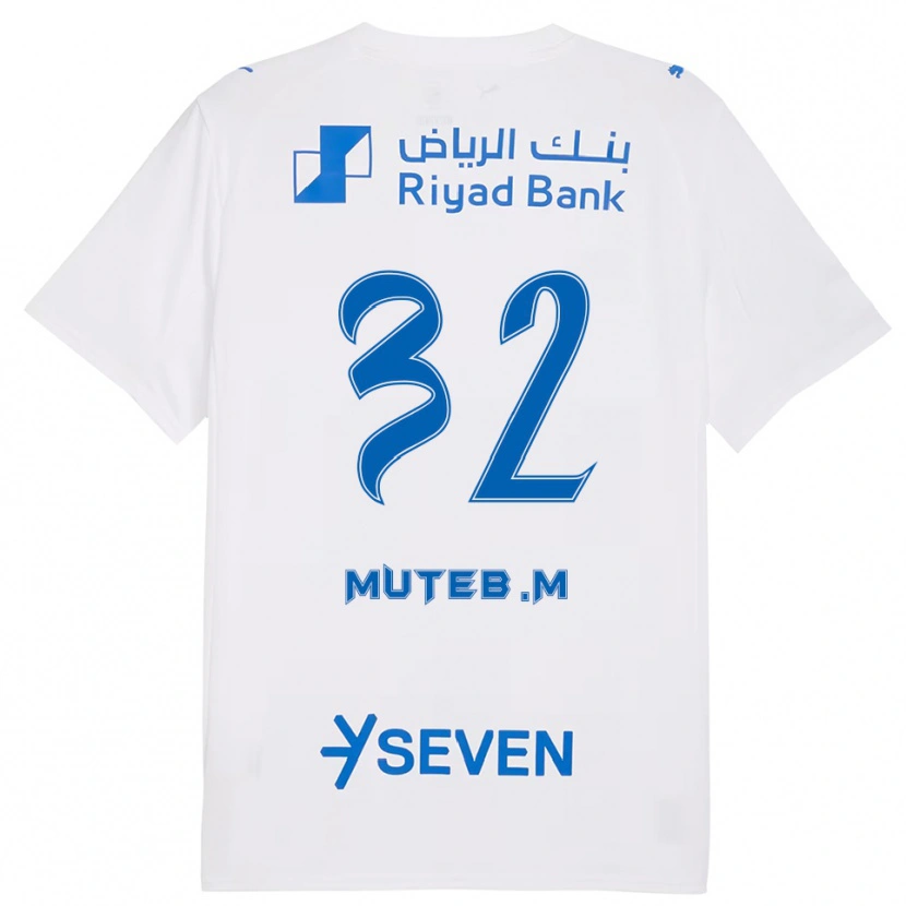 Danxen Herren Muteb Al-Mufarrij #32 Weiß Blau Auswärtstrikot Trikot 2025/26 T-Shirt Schweiz