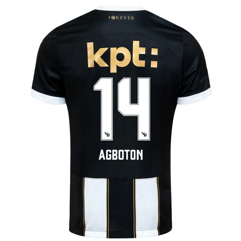 Danxen Herren Marc-Alexis Agboton #14 Schwarz Weiß Auswärtstrikot Trikot 2025/26 T-Shirt Schweiz