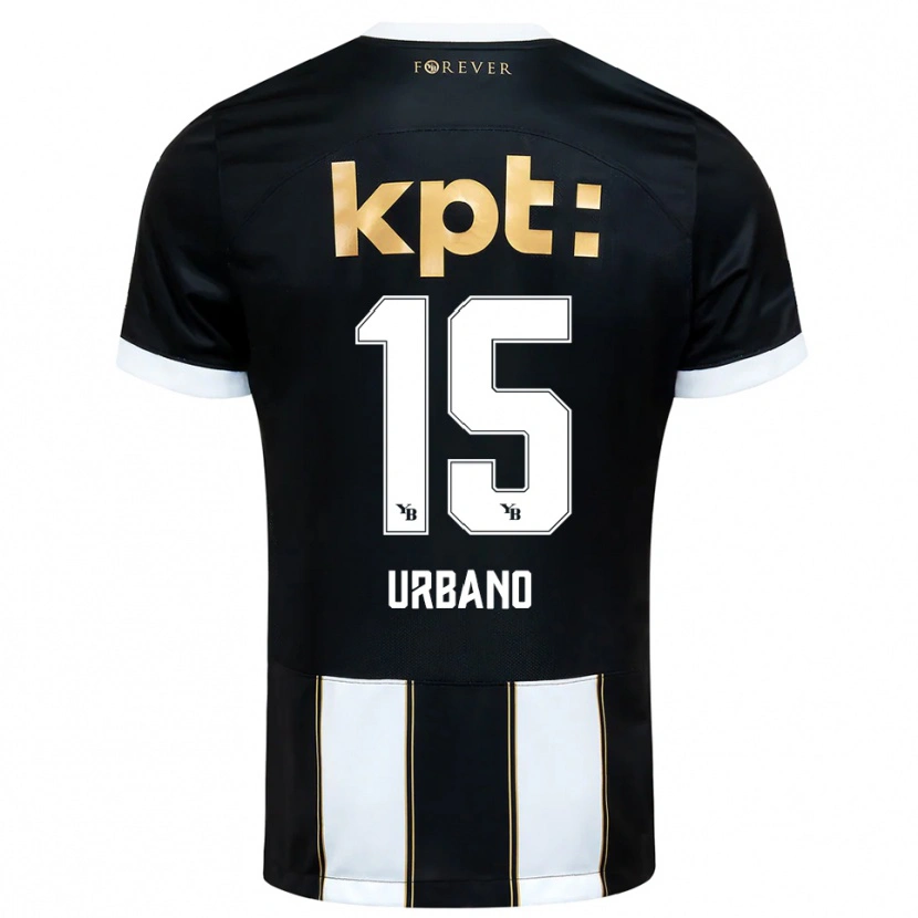 Danxen Herren Nicolò Urbano #15 Schwarz Weiß Auswärtstrikot Trikot 2025/26 T-Shirt Schweiz