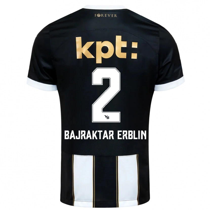 Danxen Herren Erblin Bajraktar #2 Schwarz Weiß Auswärtstrikot Trikot 2025/26 T-Shirt Schweiz