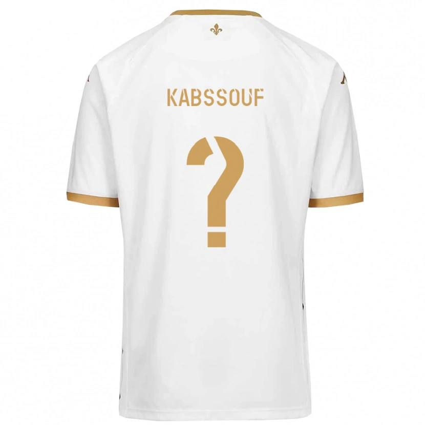 Danxen Herren Salim Kabssouf #0 Weiß Gold Auswärtstrikot Trikot 2025/26 T-Shirt Schweiz