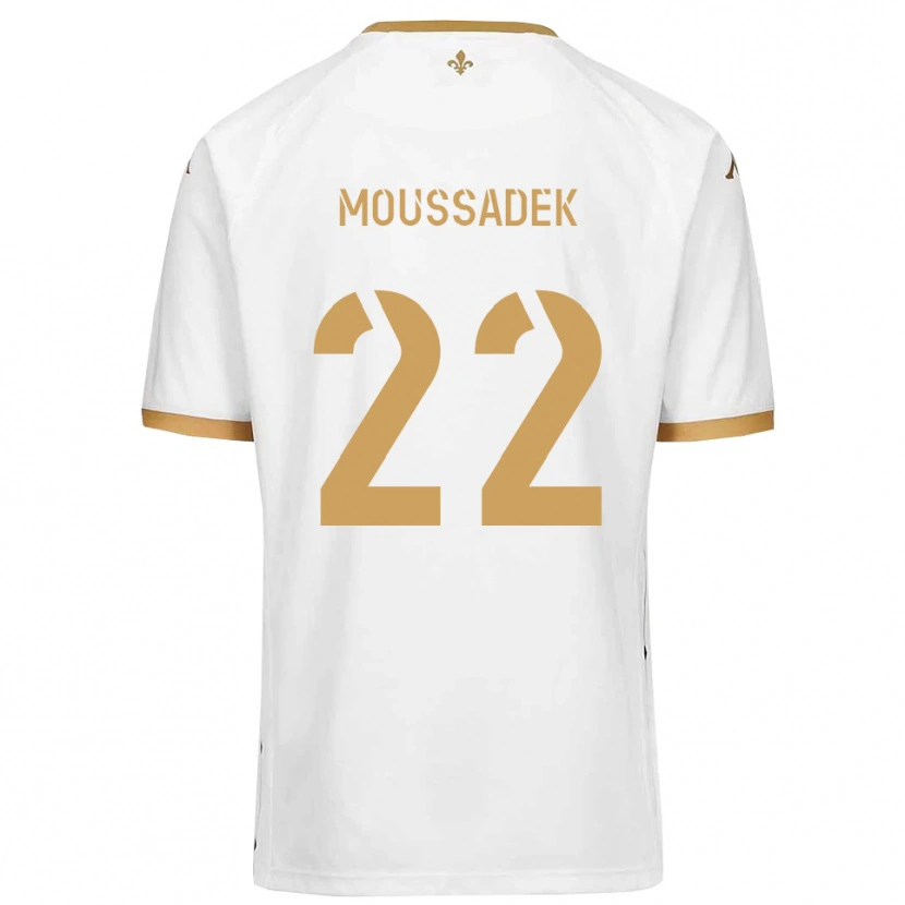 Danxen Herren Djamal Moussadek #22 Weiß Gold Auswärtstrikot Trikot 2025/26 T-Shirt Schweiz