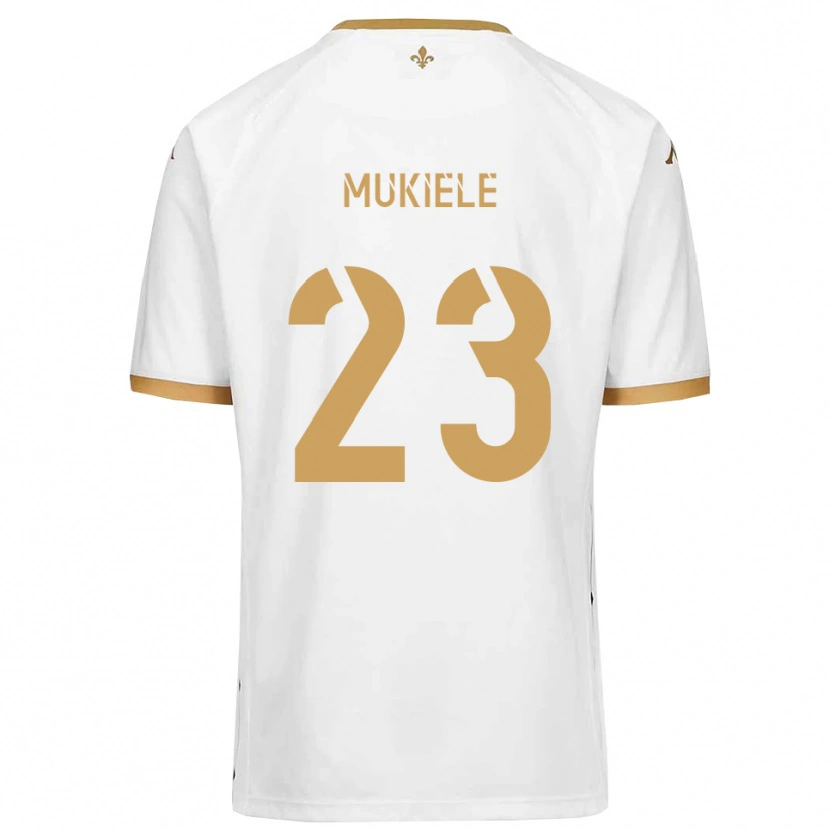 Danxen Herren Norvin Mukiele #23 Weiß Gold Auswärtstrikot Trikot 2025/26 T-Shirt Schweiz