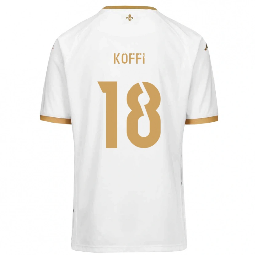 Danxen Herren Patrick Koffi #18 Weiß Gold Auswärtstrikot Trikot 2025/26 T-Shirt Schweiz