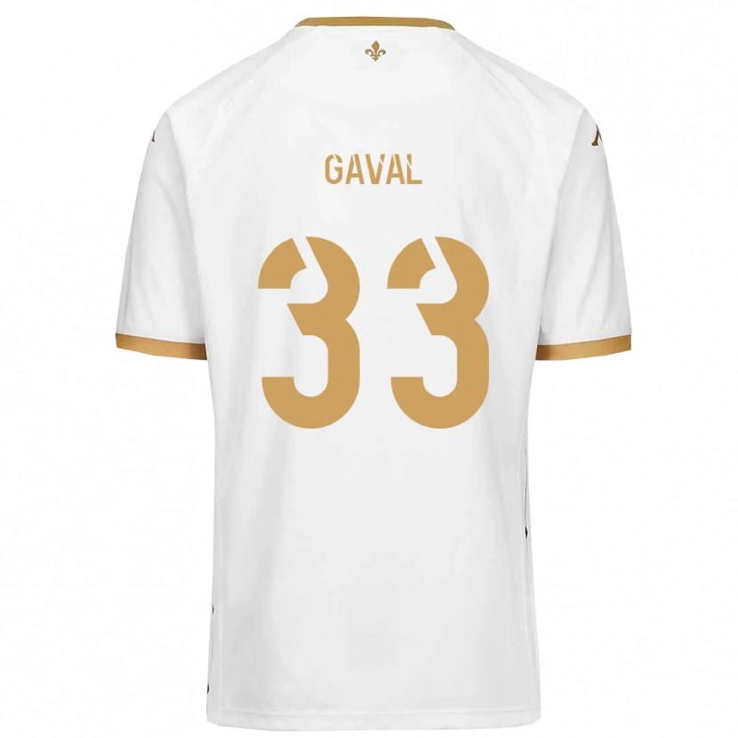 Danxen Herren Aimé Gaval #33 Weiß Gold Auswärtstrikot Trikot 2025/26 T-Shirt Schweiz