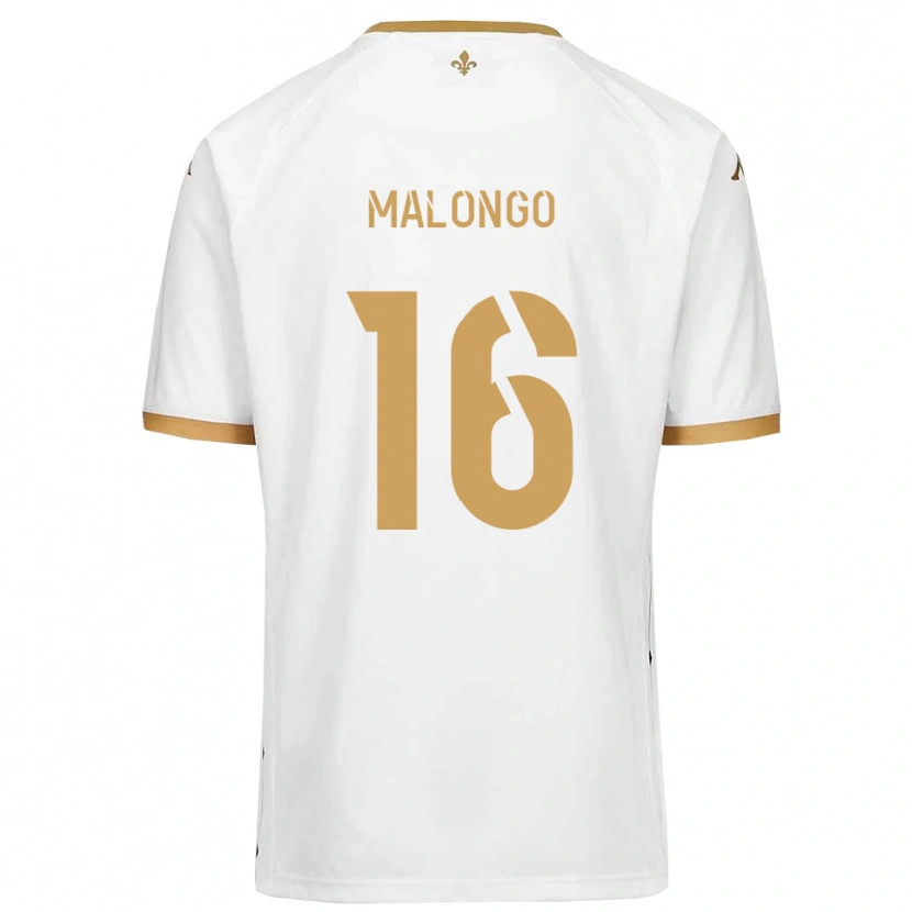 Danxen Herren Denzel Malongo #16 Weiß Gold Auswärtstrikot Trikot 2025/26 T-Shirt Schweiz