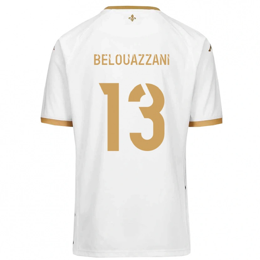 Danxen Herren Islam Belouazzani #13 Weiß Gold Auswärtstrikot Trikot 2025/26 T-Shirt Schweiz