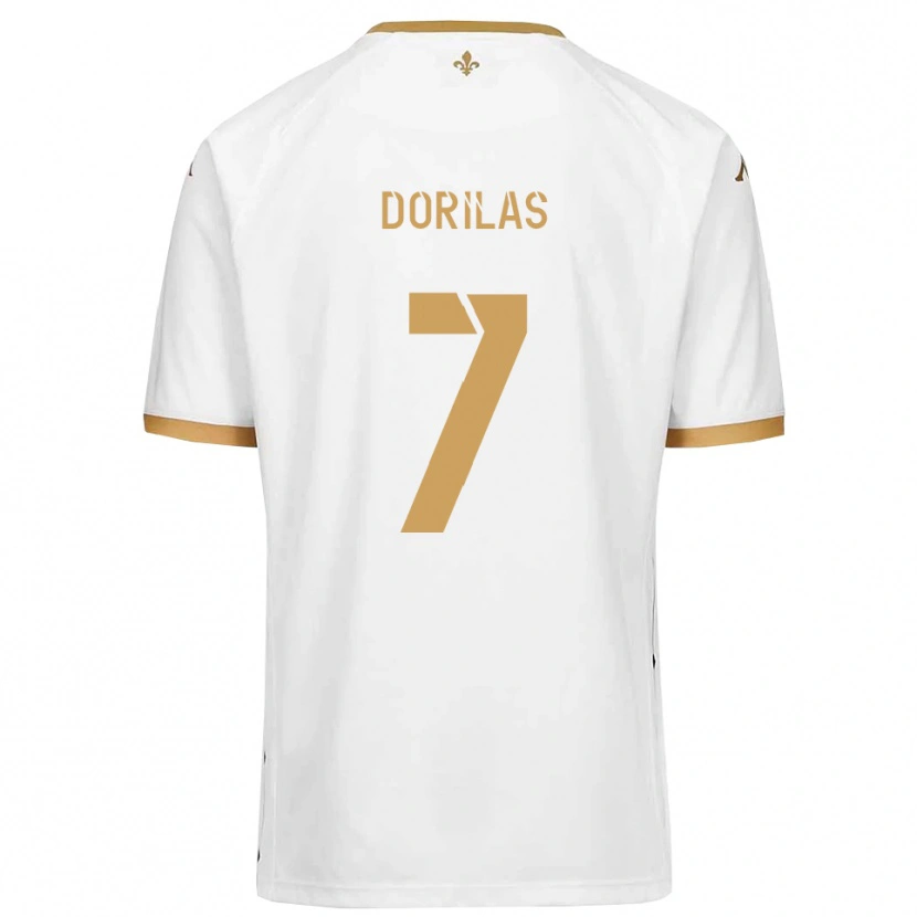Danxen Herren Johan Dorilas #7 Weiß Gold Auswärtstrikot Trikot 2025/26 T-Shirt Schweiz
