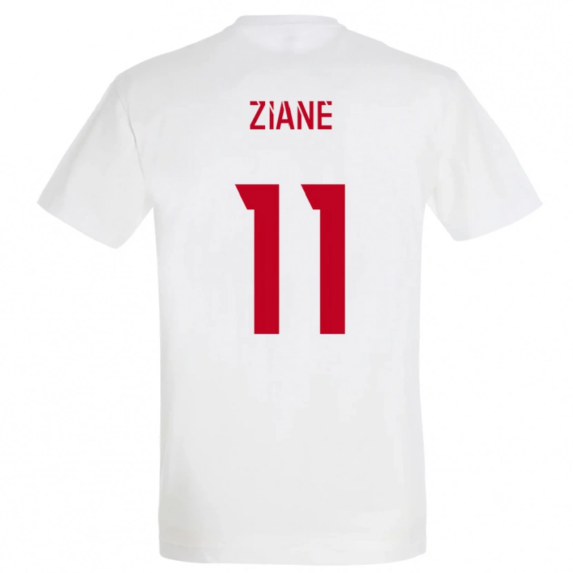 Danxen Herren Mohamed Ziane #11 Weiß Rot Gelb Auswärtstrikot Trikot 2025/26 T-Shirt Schweiz