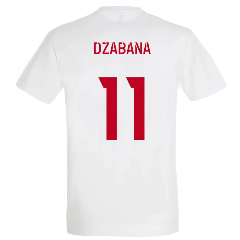 Danxen Herren Alan Dzabana #11 Weiß Rot Gelb Auswärtstrikot Trikot 2025/26 T-Shirt Schweiz