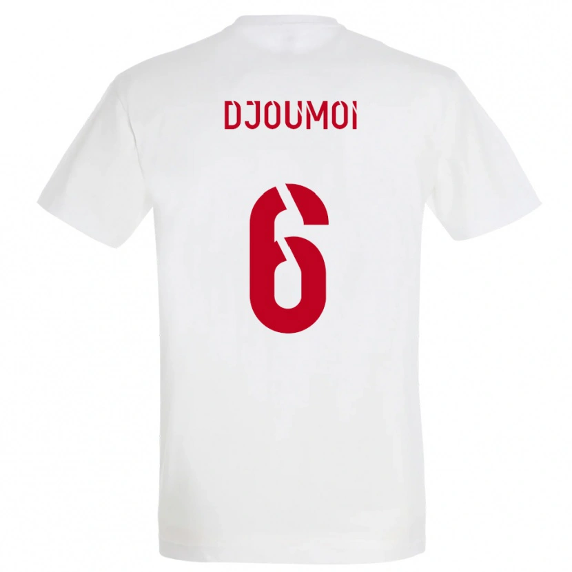 Danxen Herren Mourade Djoumoi #6 Weiß Rot Gelb Auswärtstrikot Trikot 2025/26 T-Shirt Schweiz