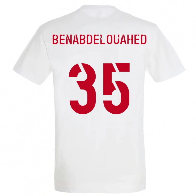 Danxen Herren Kaïs Benabdelouahed #35 Weiß Rot Gelb Auswärtstrikot Trikot 2025/26 T-Shirt Schweiz