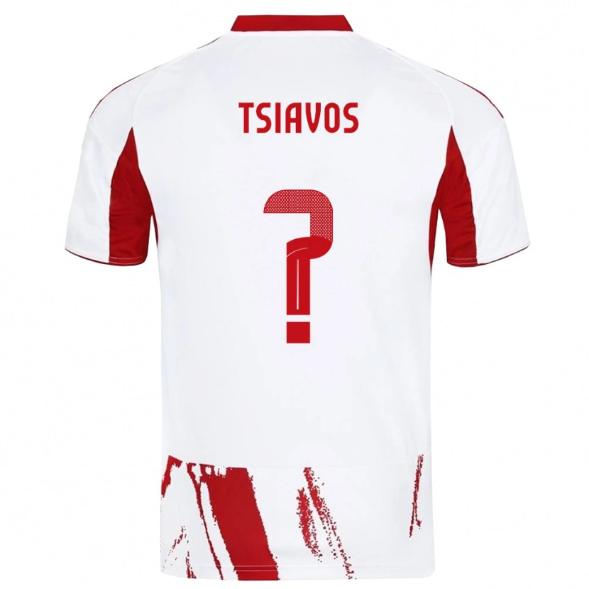 Danxen Herren Stavros Tsiavos #0 Weiß Rot Auswärtstrikot Trikot 2025/26 T-Shirt Schweiz