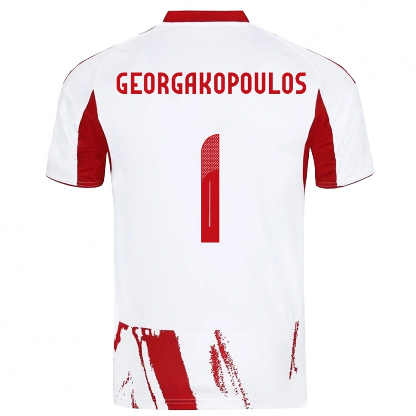 Danxen Herren Iason Georgakopoulos #1 Weiß Rot Auswärtstrikot Trikot 2025/26 T-Shirt Schweiz