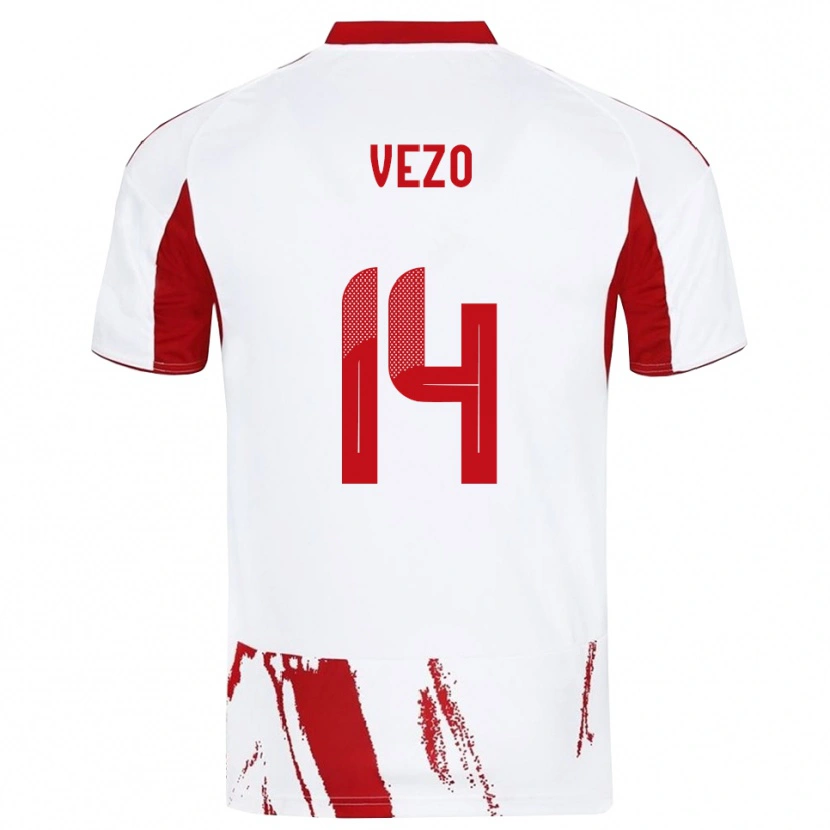Danxen Herren Rúben Vezo #14 Weiß Rot Auswärtstrikot Trikot 2025/26 T-Shirt Schweiz