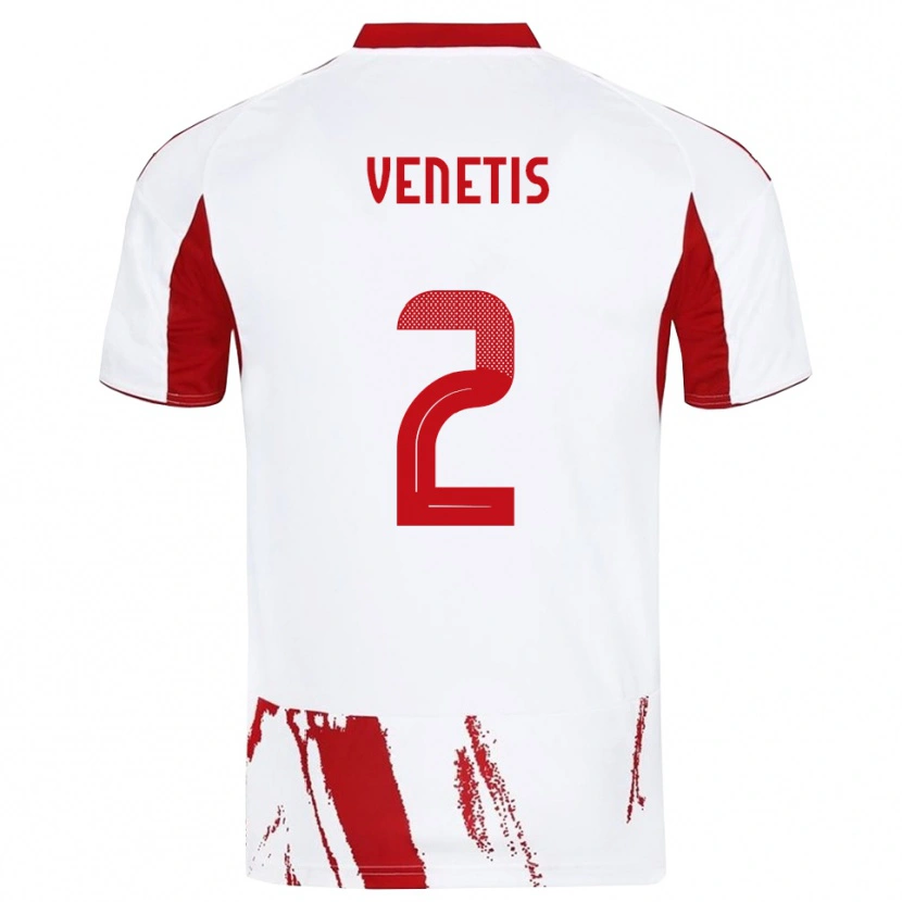 Danxen Herren Theodoros Venetis #2 Weiß Rot Auswärtstrikot Trikot 2025/26 T-Shirt Schweiz
