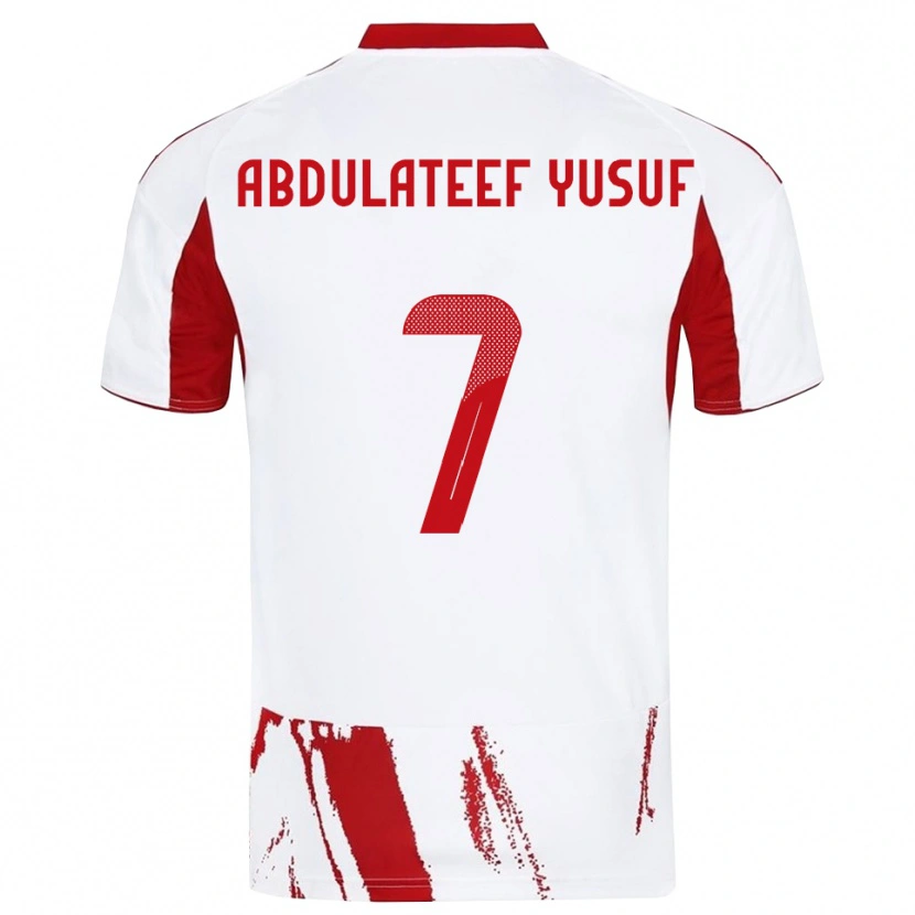 Danxen Herren Taiye Abdulateef Yusuf #7 Weiß Rot Auswärtstrikot Trikot 2025/26 T-Shirt Schweiz