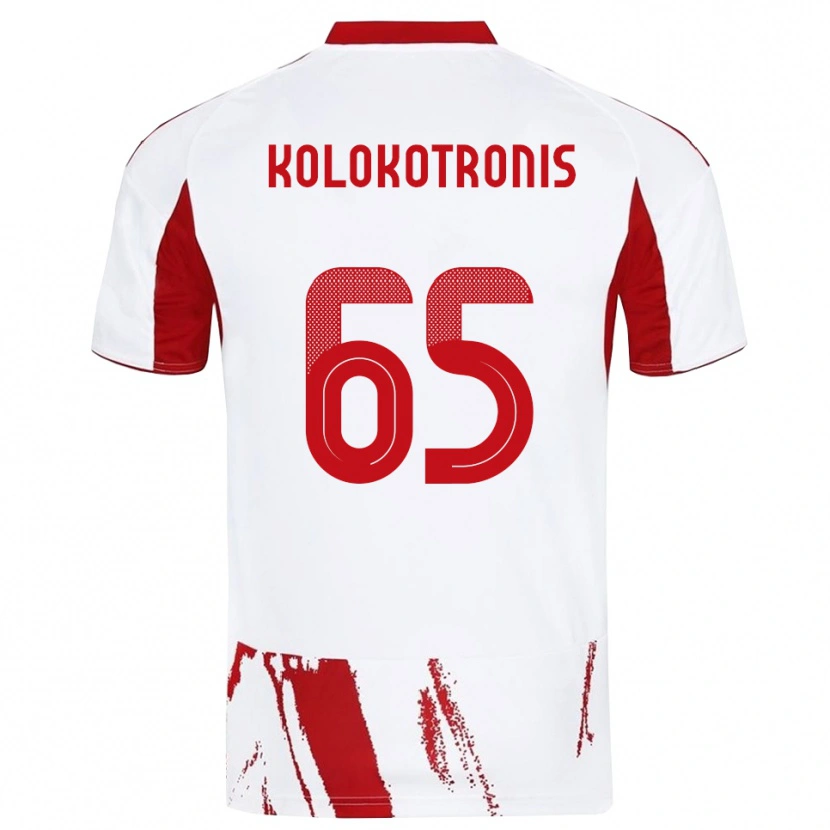 Danxen Herren Petros Kolokotronis #65 Weiß Rot Auswärtstrikot Trikot 2025/26 T-Shirt Schweiz