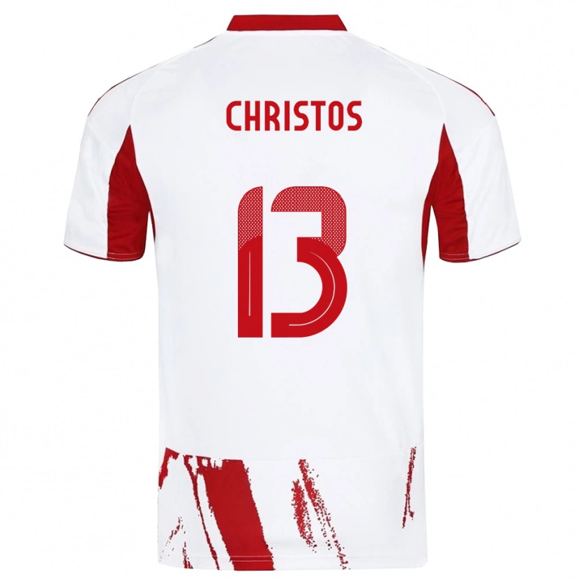 Danxen Herren Christos Michailidis #13 Weiß Rot Auswärtstrikot Trikot 2025/26 T-Shirt Schweiz