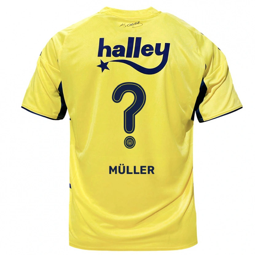 Danxen Herren Fabian Emre Ernst Müller #0 Gelb Marineblau Auswärtstrikot Trikot 2025/26 T-Shirt Schweiz