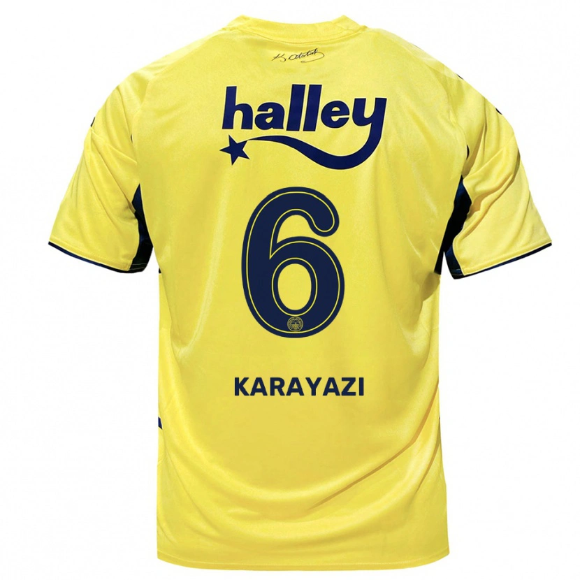 Danxen Herren Efekan Karayazi #6 Gelb Marineblau Auswärtstrikot Trikot 2025/26 T-Shirt Schweiz