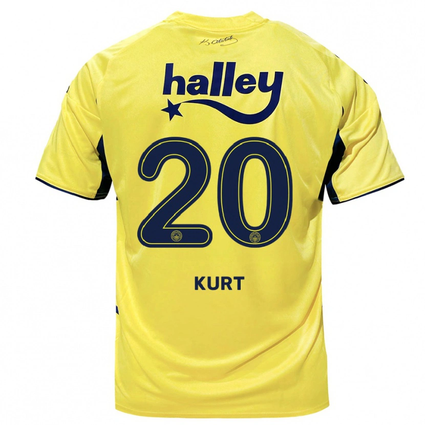 Danxen Herren Metehan Kurt #20 Gelb Marineblau Auswärtstrikot Trikot 2025/26 T-Shirt Schweiz