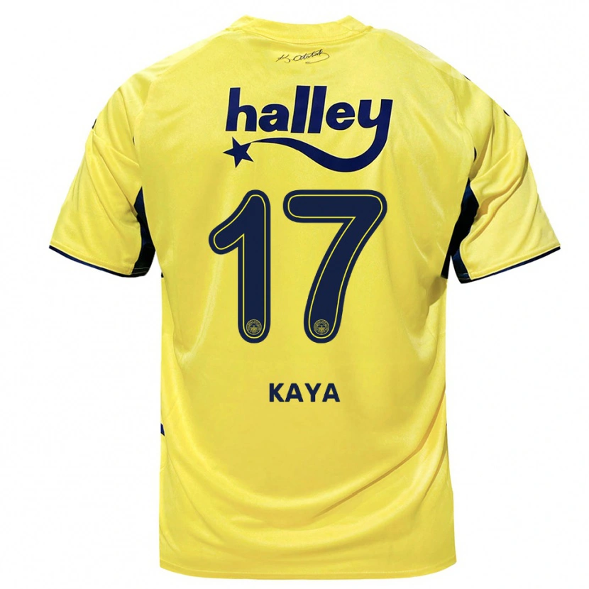 Danxen Herren İpek Kaya #17 Gelb Marineblau Auswärtstrikot Trikot 2025/26 T-Shirt Schweiz