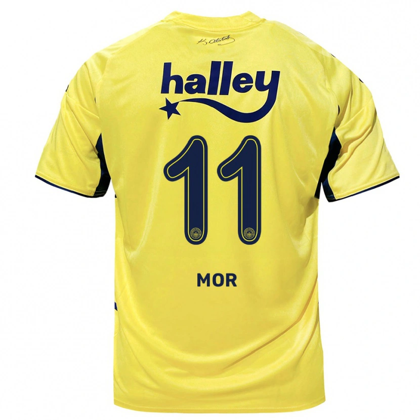 Danxen Herren Emre Mor #11 Gelb Marineblau Auswärtstrikot Trikot 2025/26 T-Shirt Schweiz