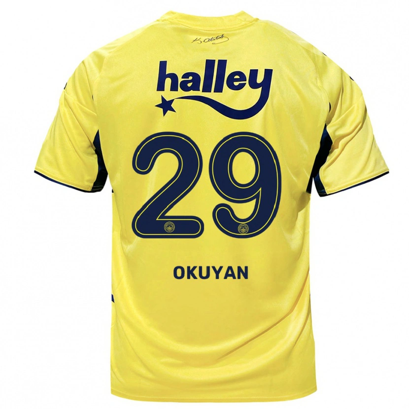 Danxen Herren Mevlüde Okuyan #29 Gelb Marineblau Auswärtstrikot Trikot 2025/26 T-Shirt Schweiz