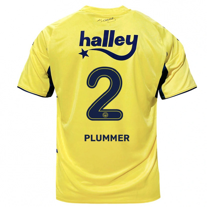 Danxen Herren Konya Plummer #2 Gelb Marineblau Auswärtstrikot Trikot 2025/26 T-Shirt Schweiz