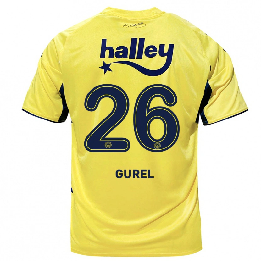 Danxen Herren Cansu Gürel #26 Gelb Marineblau Auswärtstrikot Trikot 2025/26 T-Shirt Schweiz