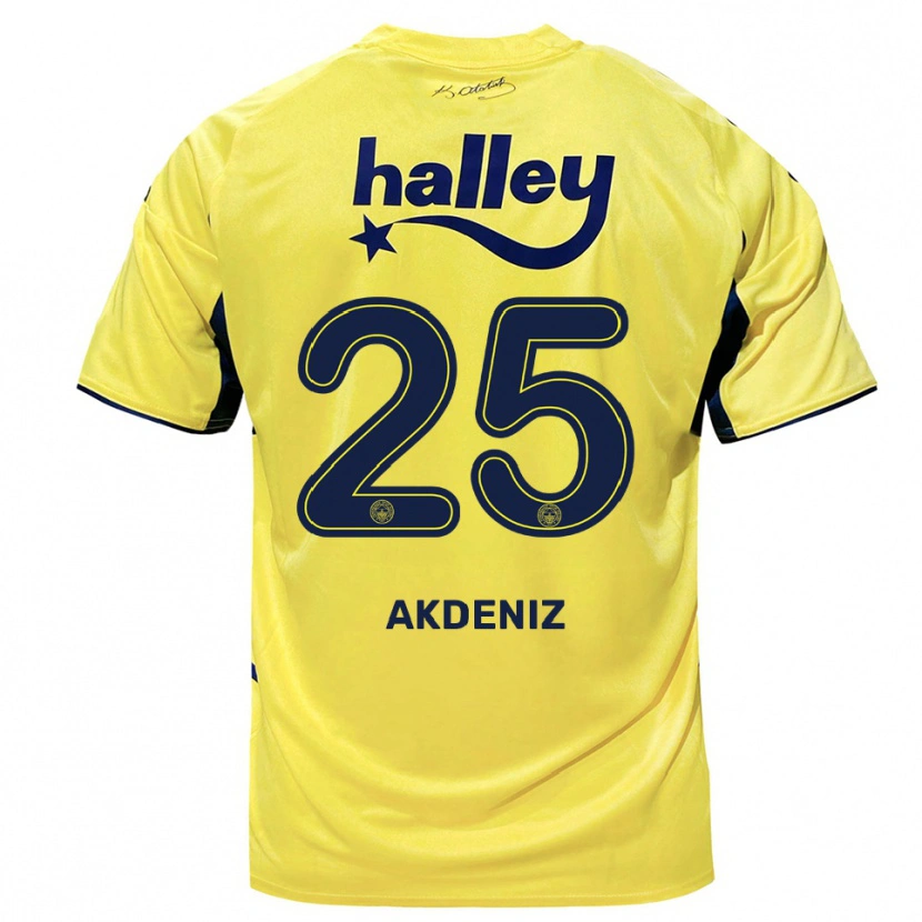 Danxen Herren Zeynep Akdeniz #25 Gelb Marineblau Auswärtstrikot Trikot 2025/26 T-Shirt Schweiz