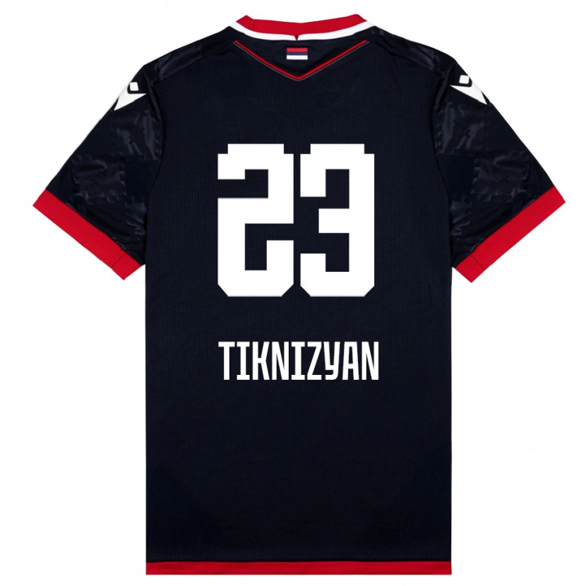 Danxen Herren Nair Tiknizyan #23 Schwarz Rot Auswärtstrikot Trikot 2025/26 T-Shirt Schweiz
