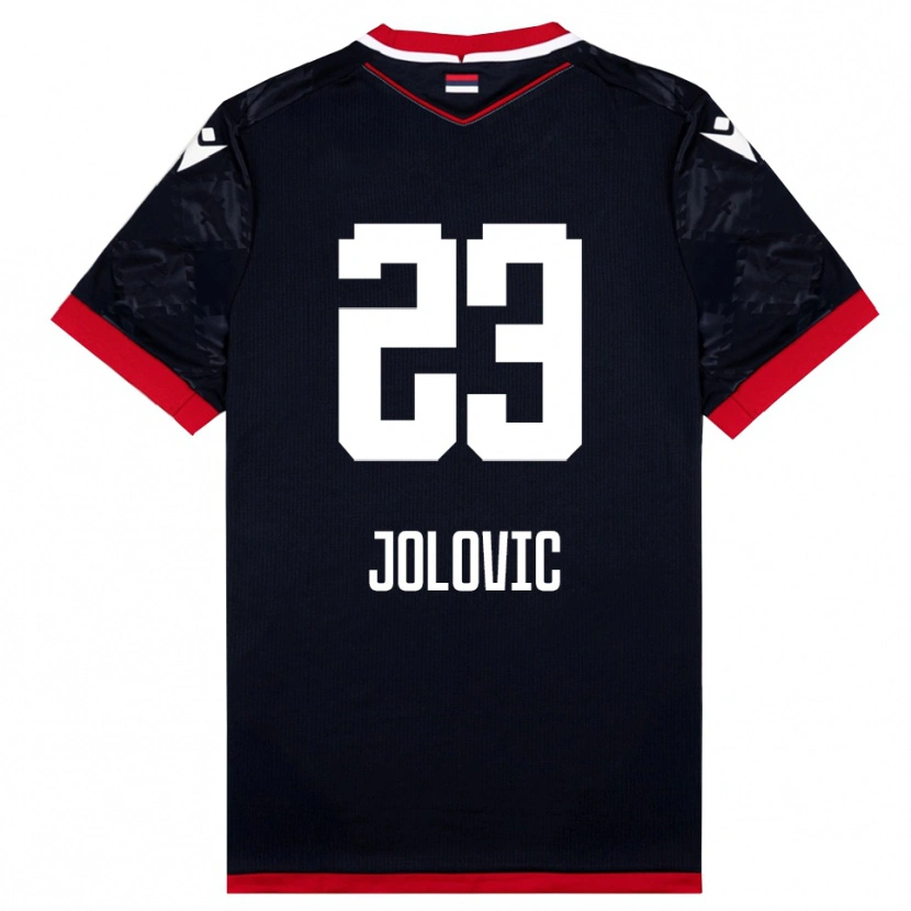 Danxen Herren Bogdan Jolovic #23 Schwarz Rot Auswärtstrikot Trikot 2025/26 T-Shirt Schweiz