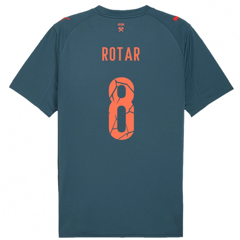 Danxen Herren Kyryl Rotar #8 Marineblau Rot Auswärtstrikot Trikot 2025/26 T-Shirt Schweiz