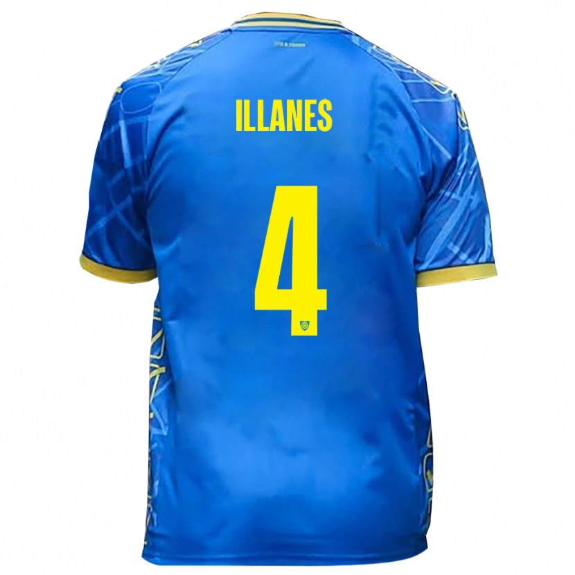 Danxen Damen Julián Illanes #4 Himmelblau Gelb Heimtrikot Trikot 2025/26 T-Shirt Schweiz