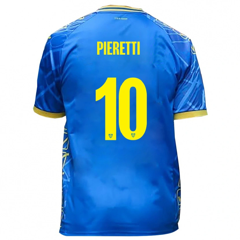 Danxen Damen Niccolò Pieretti #10 Himmelblau Gelb Heimtrikot Trikot 2025/26 T-Shirt Schweiz