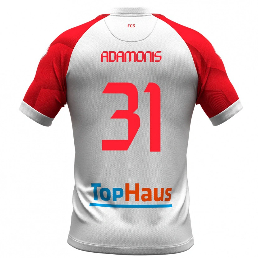 Danxen Damen Marius Adamonis #31 Weiß Rot Heimtrikot Trikot 2025/26 T-Shirt Schweiz