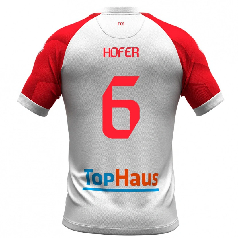 Danxen Damen Patrik Hofer #6 Weiß Rot Heimtrikot Trikot 2025/26 T-Shirt Schweiz