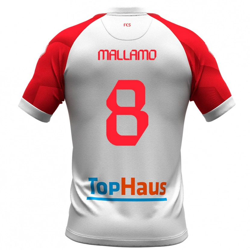 Danxen Damen Alessandro Mallamo #8 Weiß Rot Heimtrikot Trikot 2025/26 T-Shirt Schweiz