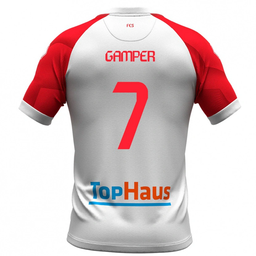 Danxen Damen Hannes Gamper #7 Weiß Rot Heimtrikot Trikot 2025/26 T-Shirt Schweiz