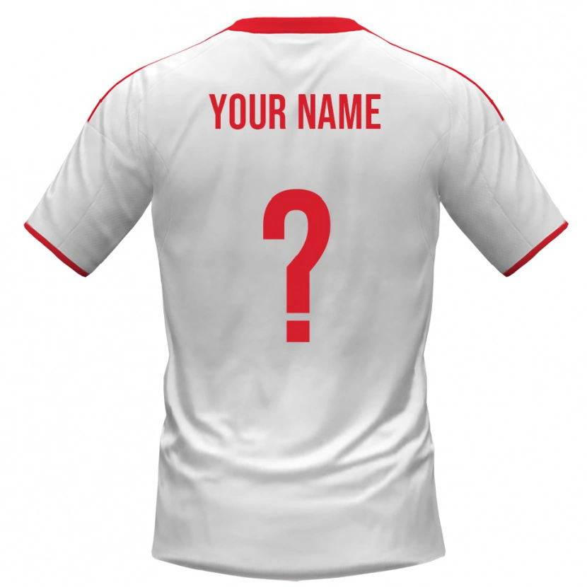 Danxen Damen Ihren Namen #0 Weiß Rot Heimtrikot Trikot 2025/26 T-Shirt Schweiz