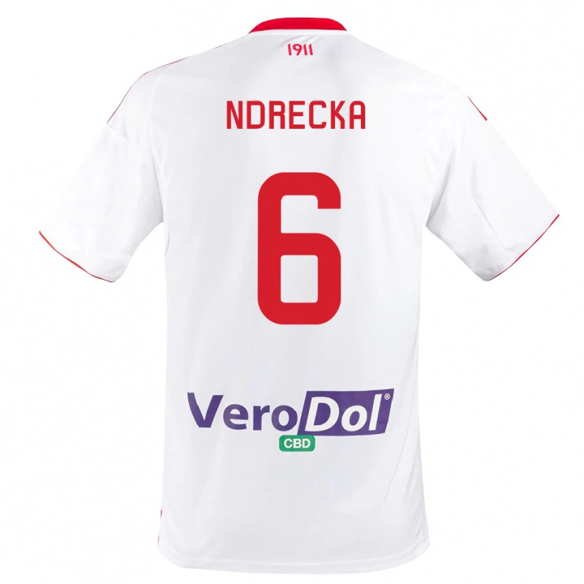 Danxen Damen Eros Ndrecka #6 Weiß Rot Heimtrikot Trikot 2025/26 T-Shirt Schweiz