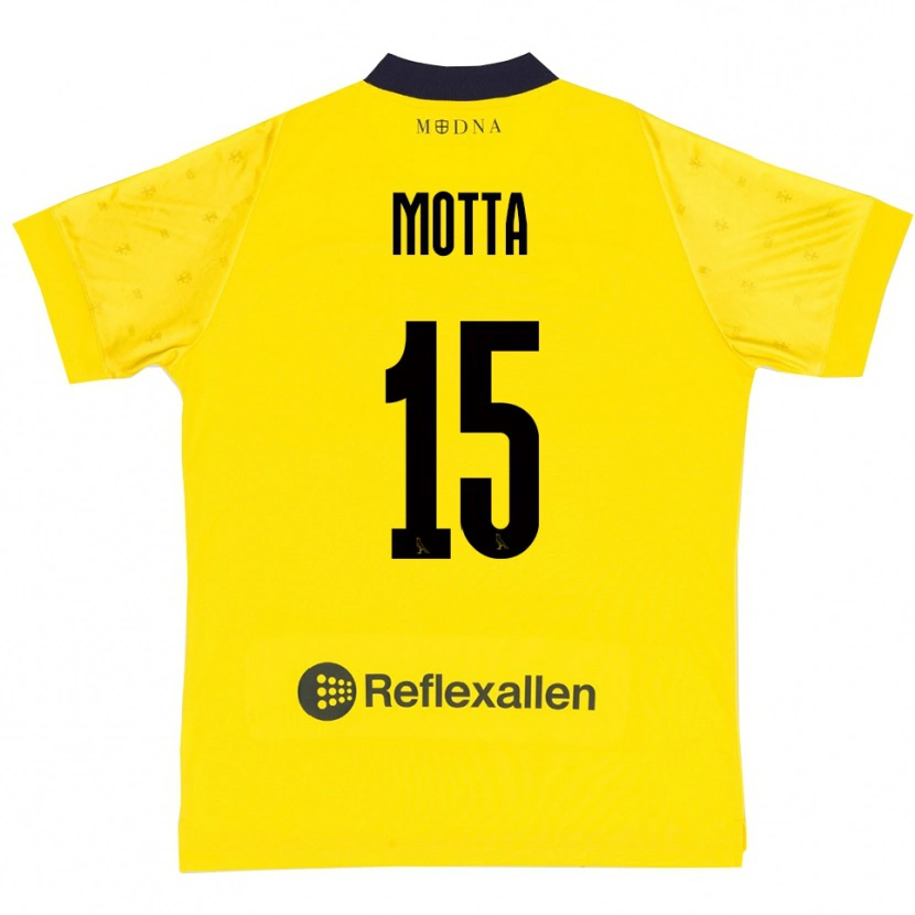 Danxen Damen Nicolò Motta #15 Gelb Marineblau Heimtrikot Trikot 2025/26 T-Shirt Schweiz