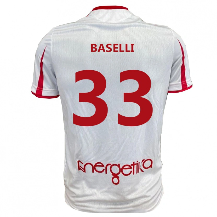 Danxen Damen Daniele Baselli #33 Weiß Rot Heimtrikot Trikot 2025/26 T-Shirt Schweiz