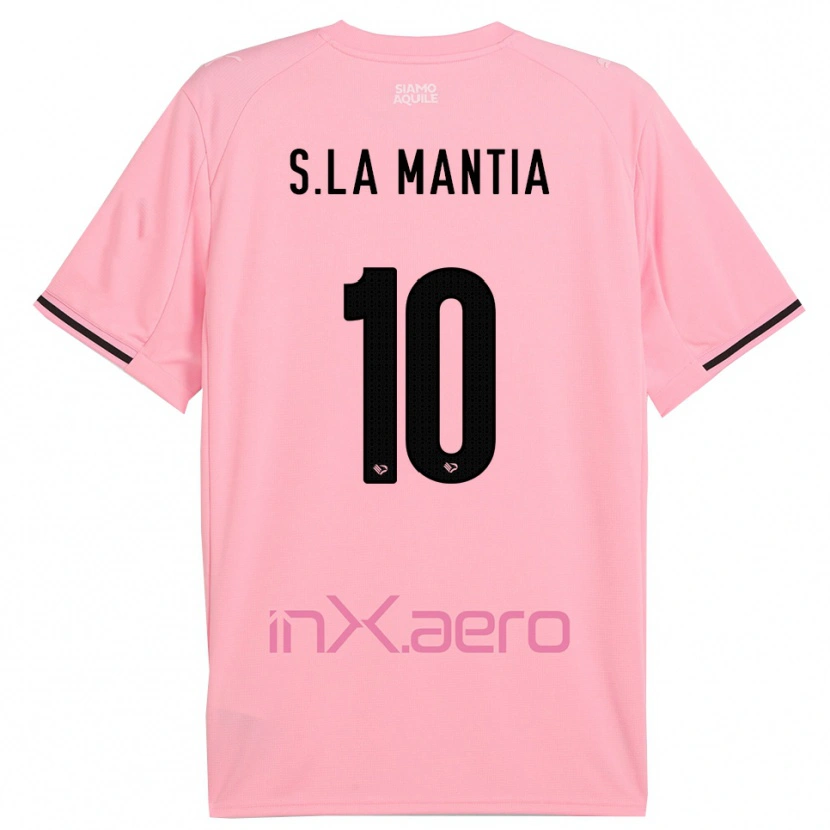 Danxen Damen Samuele La Mantia #10 Pink Schwarz Heimtrikot Trikot 2025/26 T-Shirt Schweiz